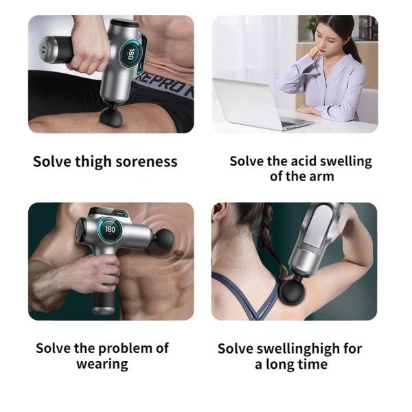 Pistola Masajeadora de Fascia de Percusión Eléctrica Vibratoria para Cuerpo, Masaje Profundo de Tejidos Musculares