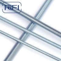 Aço métrico com todas as hastes de fio Zinco Branco-Azul Revestido ASTM A307 GRADE 2 DIN 975 Certificado