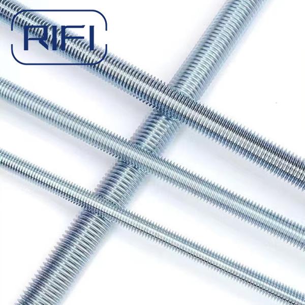 Aço métrico com todas as hastes de fio Zinco Branco-Azul Revestido ASTM A307 GRADE 2 DIN 975 Certificado
