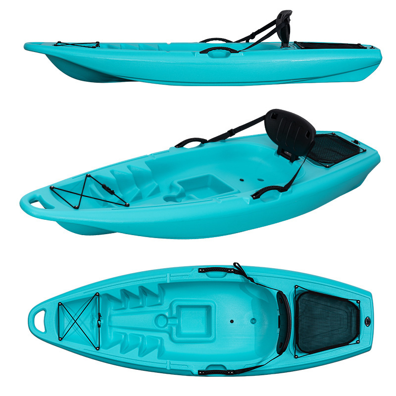 Cross-border HDPE Plastic Children's Fishing Kayak Blow Molded Hard Boat Under
