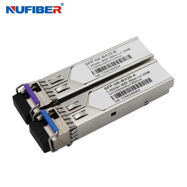 Singlemode SFP Fiber Module 1310nm 1490nm 20km For High Speed Signal