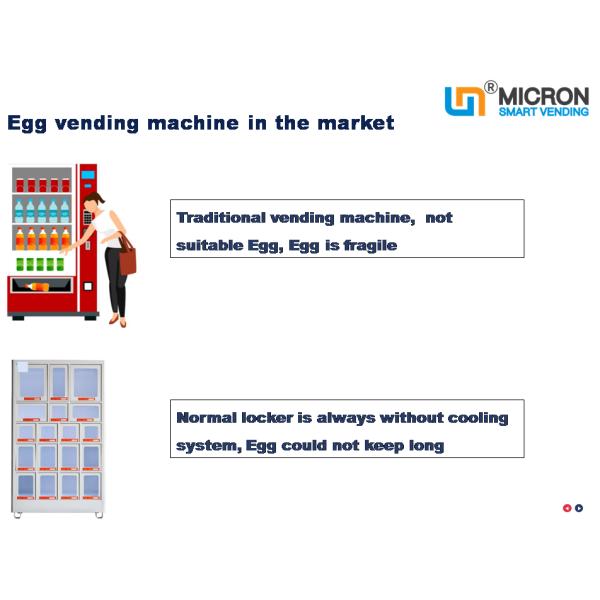 Customized 22 inch touch screen cooling locker vending machine for egg with smart system