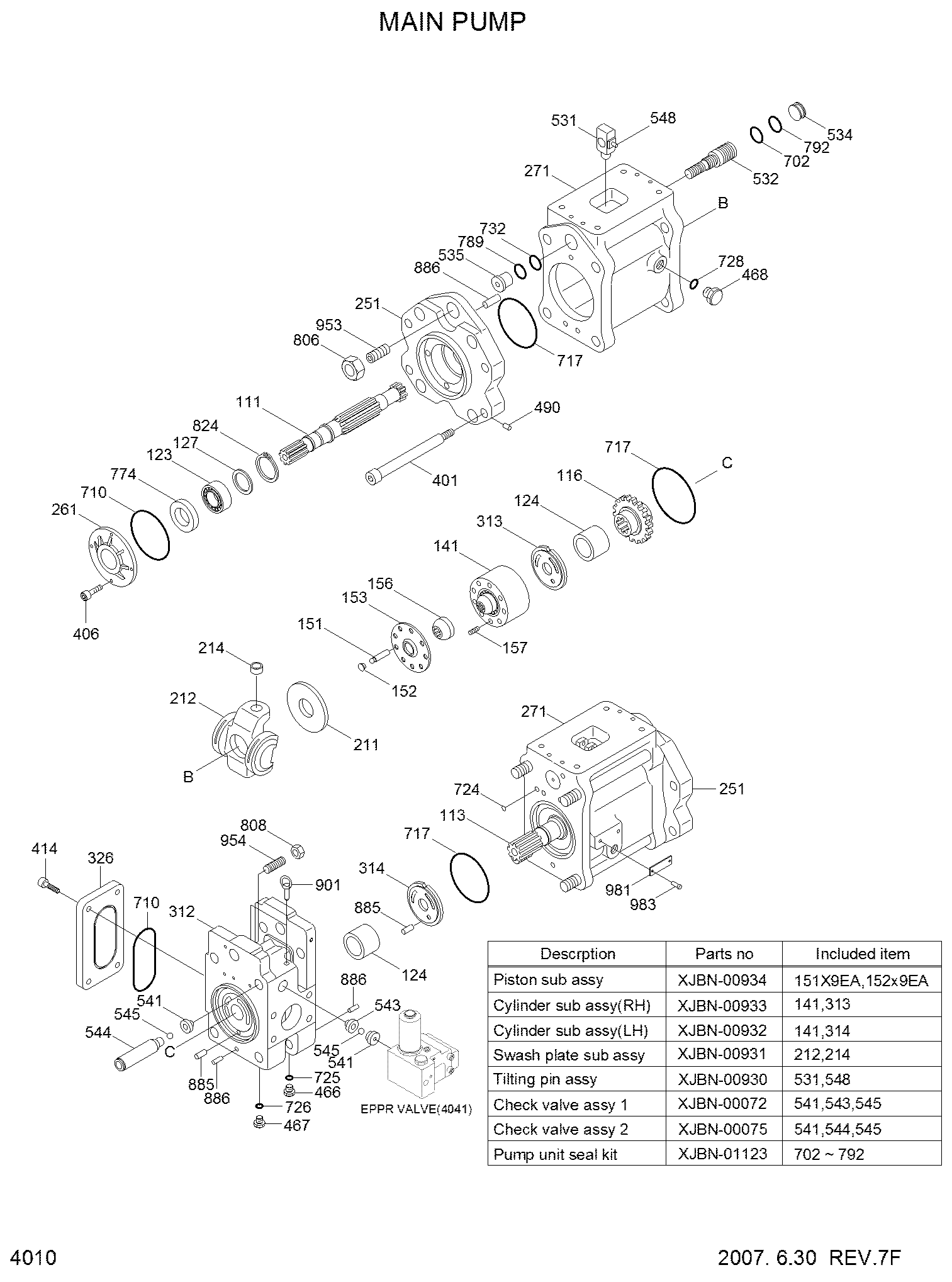 R290-7A Main Hydraulic Pump for Hyundai Excavator Parts 31N8-10080 K5V140DTP Axial Piston Pump