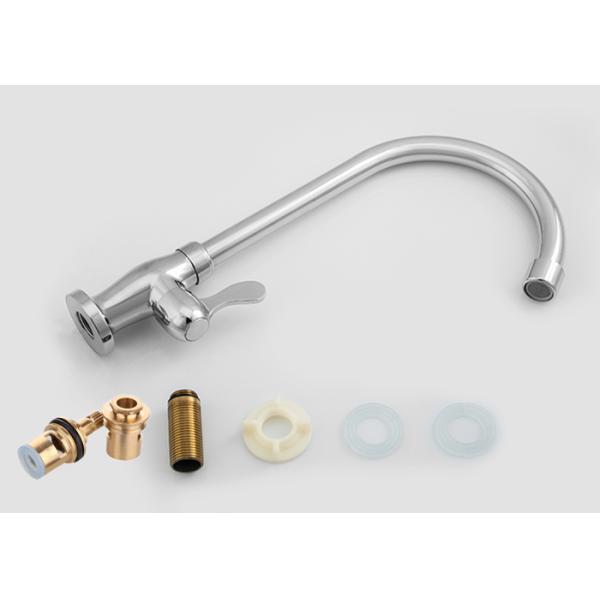 Commercial Kitchen Single Hole Sink Faucets Fit Counter Hole From 40mm To 48mm