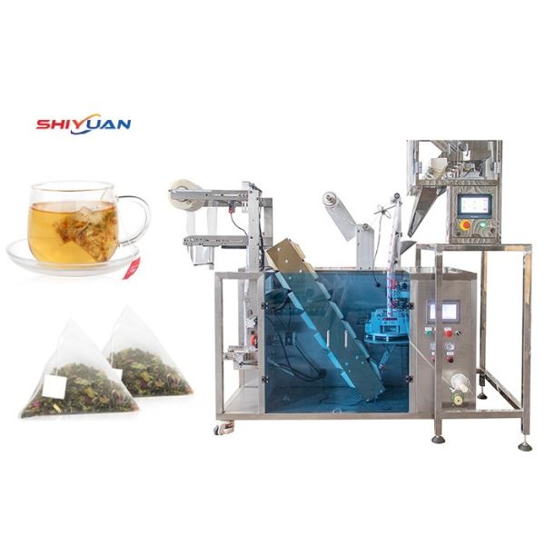 20-45bags/min Green Tea Bag Packing Machine , Vertical Nylon Triangle Packaging Machine