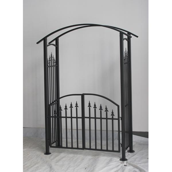 Customizable Metal Arch for Garden and Patio Gazebo in Black Color Not Coated Cover