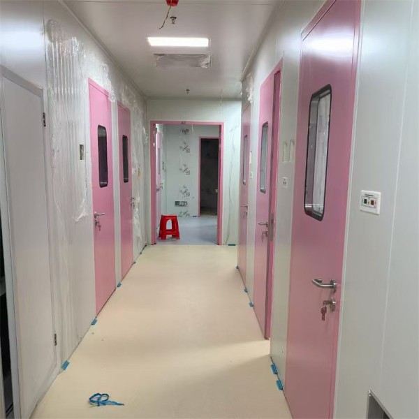 Custom Made Stainless Steel Clean Door Airtight Cleanroom Door With Tempered Glass