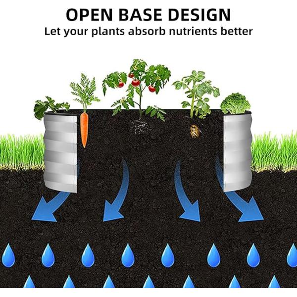 2.6*2.6*1 Ft Lightweight Round Metal Raised Bed  Easy Assembly