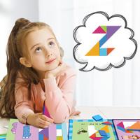 Rompecabezas chino mágico del triángulo de la educación de los niños de la forma geométrica temprana del rompecabezas