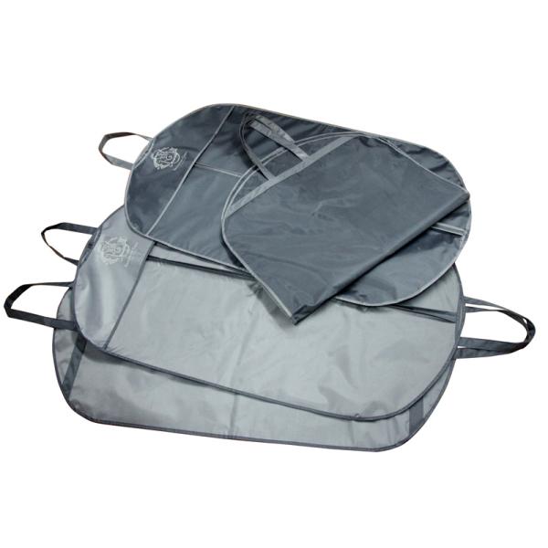 Recycle Navy Nylon Waterproof Fabric Suit Garment Bag With Black Zipper