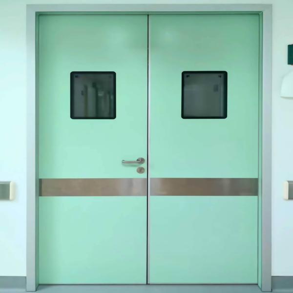 Customized Swing Airtight Door Manual Double Leaf Steel Door For Pharmaceutical Cleanrooms