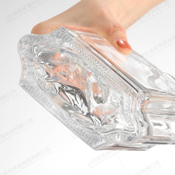 Напиток Стеклянная бутылка с тяжелой основой с деревянной пробкой для водки Джин Соус кофе Сок