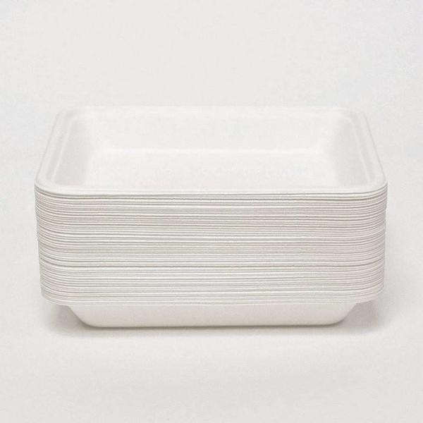 600ml Biodegradable & Compostable Sugarcane Take Away Bagasse Biodegradable Paper Take Out Food Container Disposable
