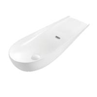 Vente en gros ALLWELL Bassin de lavage en céramique ovale monté sur le comptoir évier de salle de bain