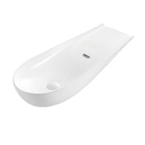 Wholesale ALLWELL Oval Ceramic Wash Basin Above Counter Mounted Bathroom Sink