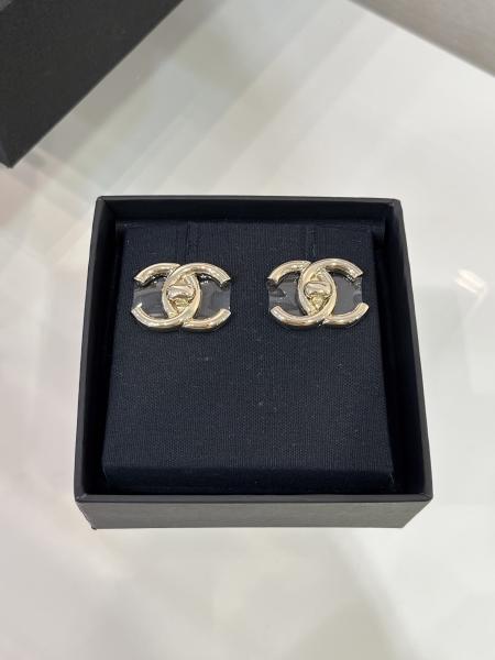 2025A Gold Book Closure CC Stud Earrings ,Fashion Earrings
