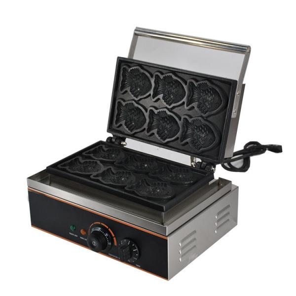 Equipamento de cozinha de hotel Commercial Forma de peixe bolo Waffle Cone Maker Nonstick Elétrico