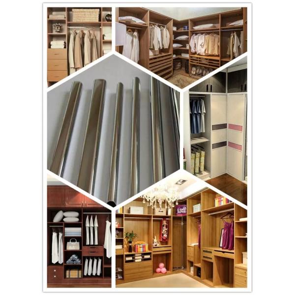 Modern Metal Wardrobe Tube Holder for Closet Rod Support Clothes Hanging Rail 25