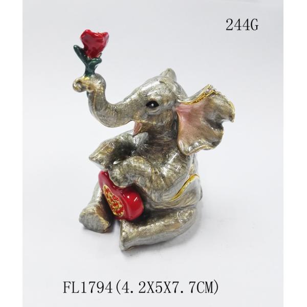 Pewter Golden wedding favors gifts elephant trinket jewelry box