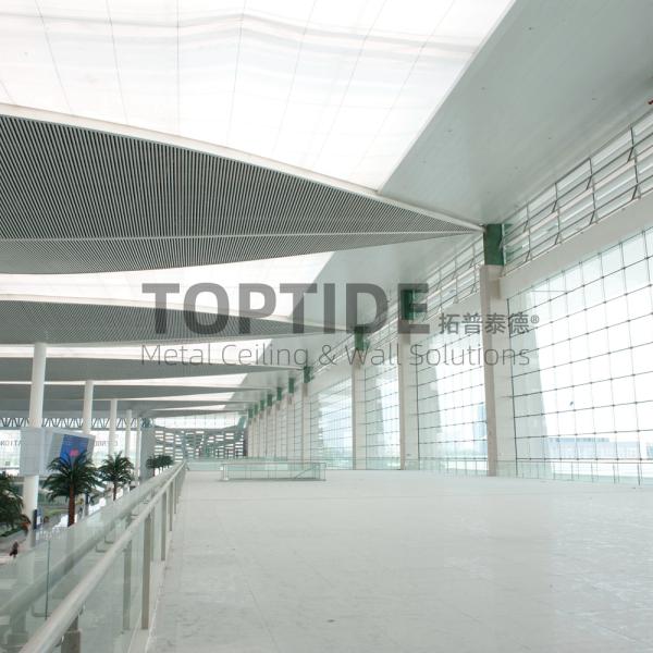 False Metal Plank Baffle Ceiling Metal Decorative Ceiling Tiles