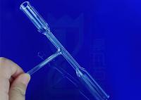 Produtos vidreiros de laboratório dobro fundidos da ciência da parede do tubo de ensaio químico de quartzo do queimador