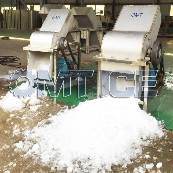 Industrial Ice Crusher for Cube or Tube Ice Cutting and Crushed Ice Production in Industrial Settings
