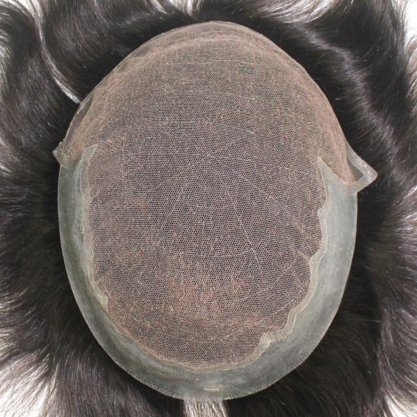 8x10 en stock système de cheveux naturel noir mâle Toupee personnalisé
