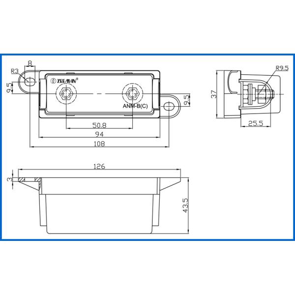 Болт 0928 ANM-B ANM-H МЕГА на автоматическом патроне предохранителя 100A 175A 300A 400A лезвия