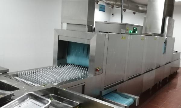 Restaurant Washing Machine Commercial Conveyor Dishwasher For More Than 500 People