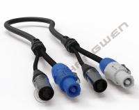 XLR Female and Male Powercon Combination Cable Power and 3pin DMX SJT Signal Cable  2in1  in and Out  Power Hybrid Cable
