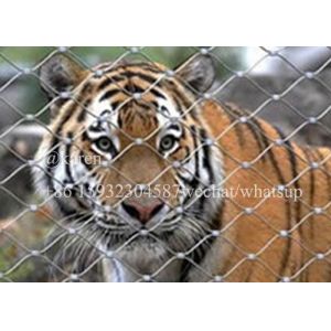 Animal Enclosure Mesh Stainless Steel Wire Rope Mesh For Zoo Animal Fencing