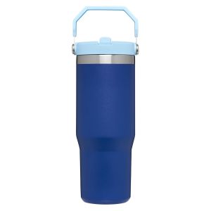 40 унций изолированная стальная путевая кофейная кружка с прозрачной крышкой