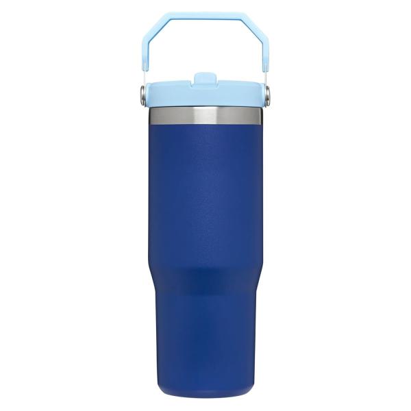 40 унций изолированная стальная путевая кофейная кружка с прозрачной крышкой