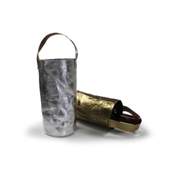 Portable Single Wine Bottle Carrier Bags With Carrying Handle Recycled Biodegradable
