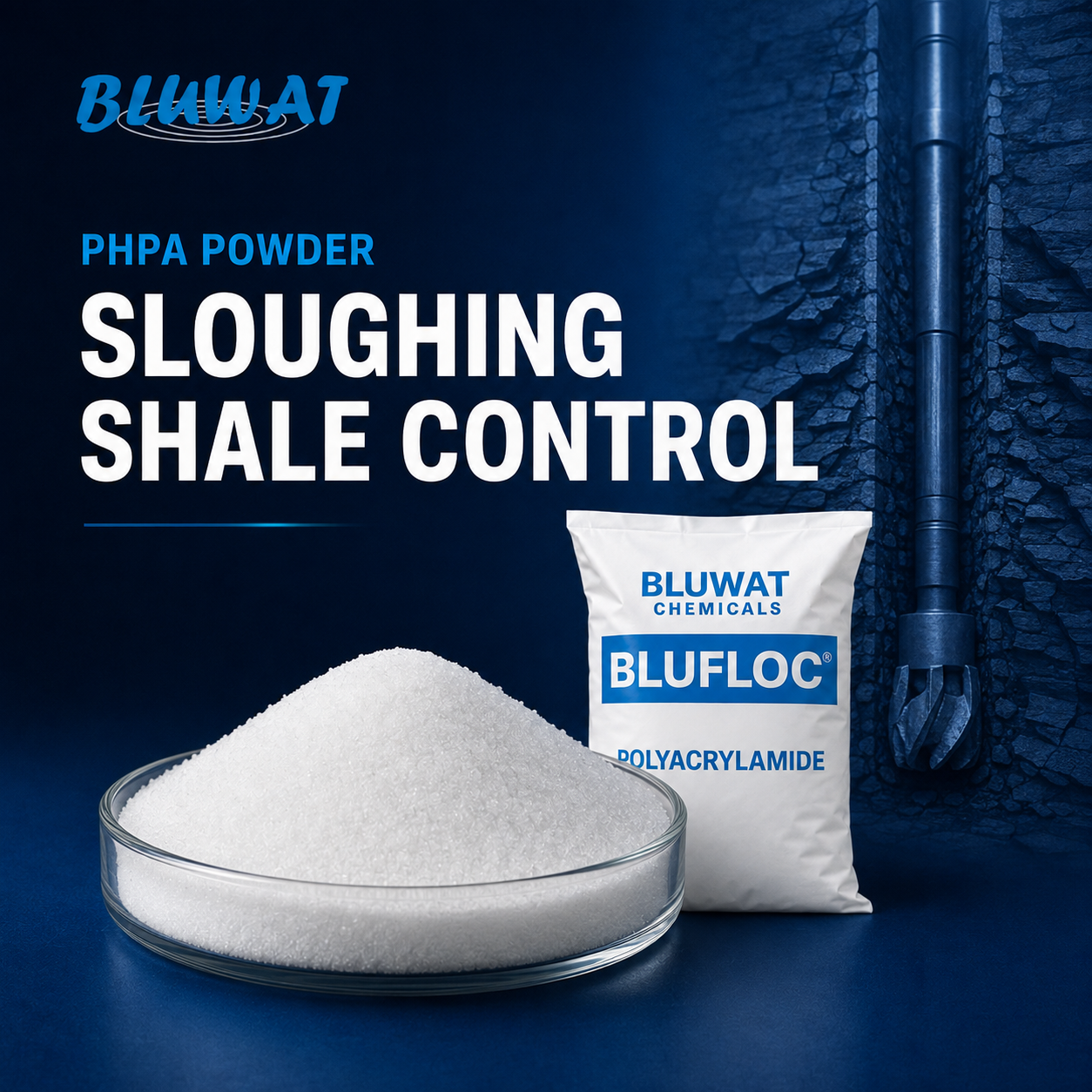 PHPA Shale Inhibitor Powder for Sloughing Formation Control