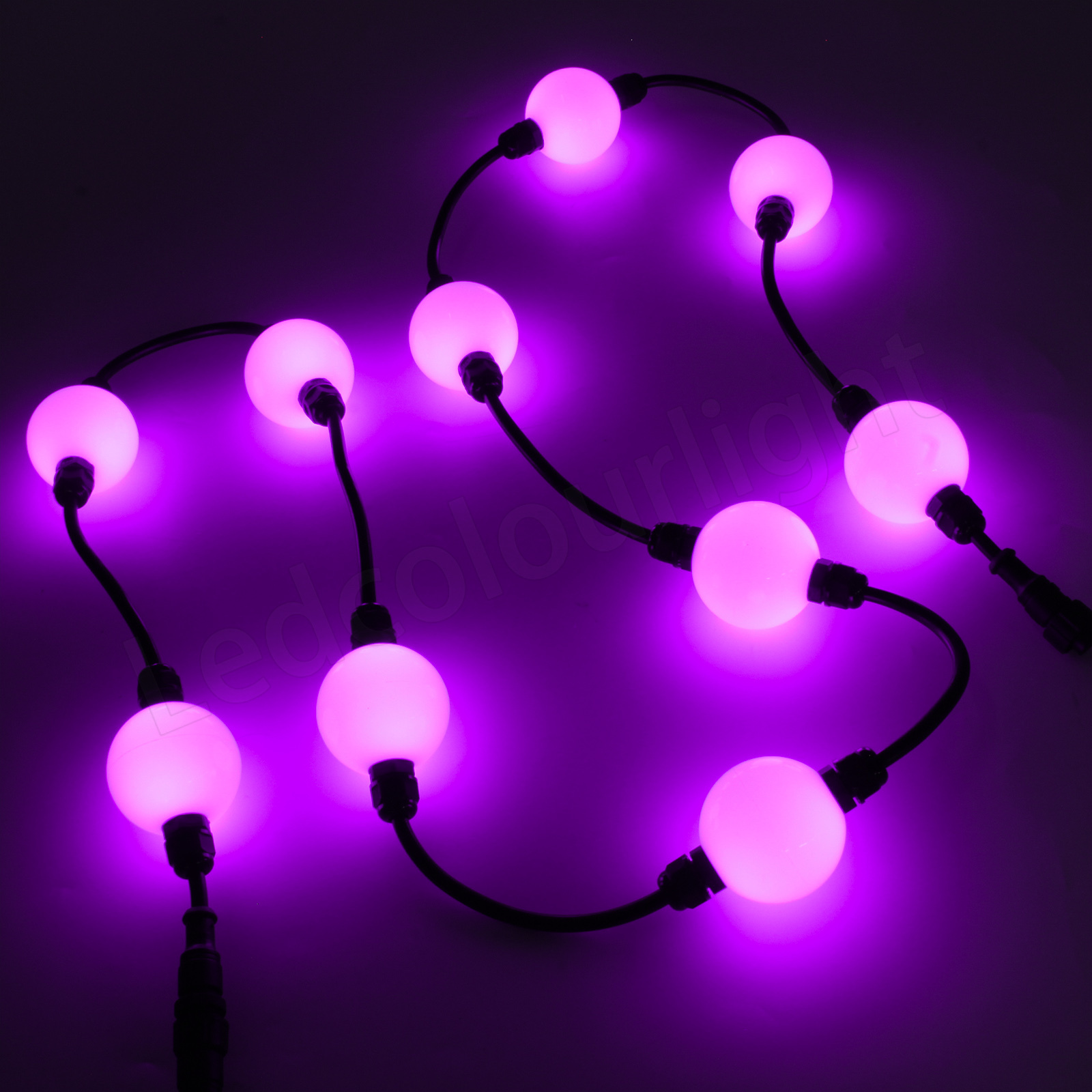 Event Wedding Lighting DMX512 RGB 50mm Milky White Acrylic 3D Ball Light String