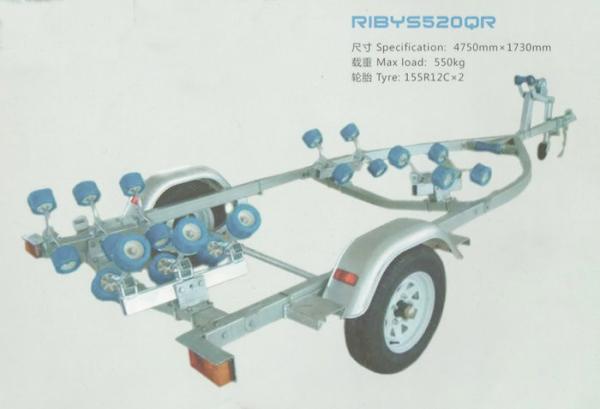 Custom Aluminum Alloy Single SHAFT Boat Trailers For RIB-520 Boat 4.75*1.73m