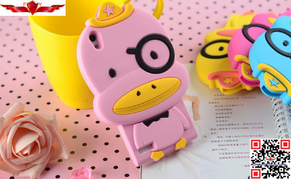 100% Qualify Brand New Fashion Cartoon Silicone Cover Case For Huawei Ascend P6