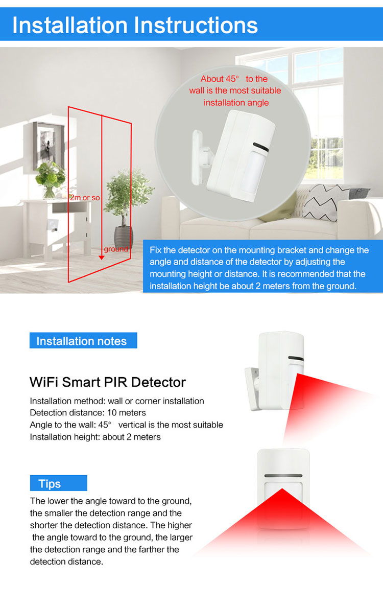 Датчик движения Tuya WiFi PIR
