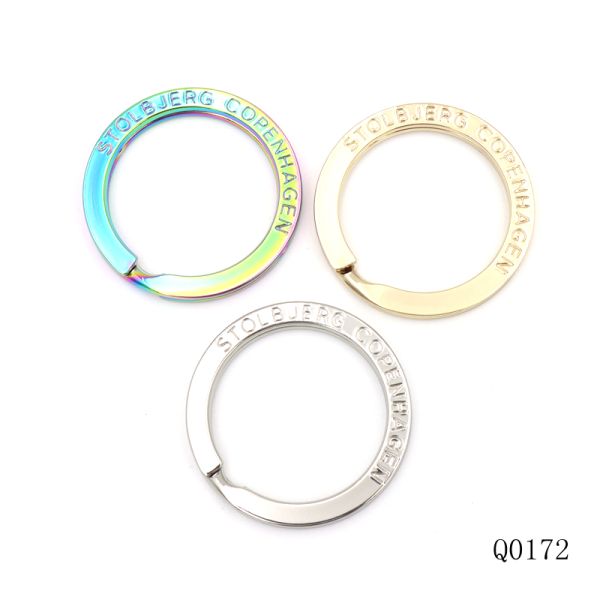 1 Inch Split Keyrings Silver Metal Split Rings OEM ODM With Stamping Logo