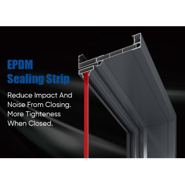 Slim Frame Aluminium Casement Doors Soundproof Interior Decorative