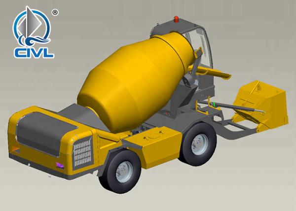 2 - 10M3 Hotsell Portable Cement Concrete Mixing Equipment / Concrete Mixer With Tire