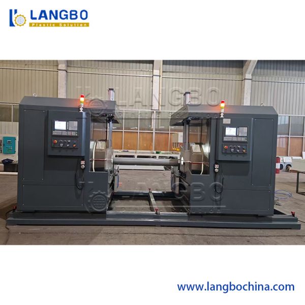 Plastic Pipe Threading Machine with CNC/PLC Control System for Multi Size Pipes and Automatic Centering