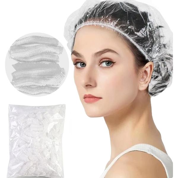 100pcs/Pack Round Disposable Shower Caps Hair Cap Disposable For Personal Care