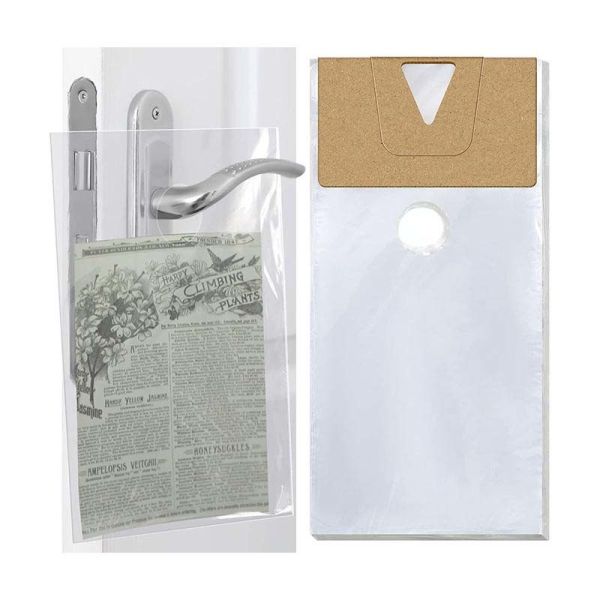 Clear Plastic Door Hanger Bags Moisture Resistant / Dust Resistant Door Knob