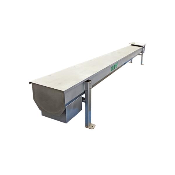 IEPP Factory Direct WWTP Dewatered Sludge Spiral Incline Conveyor Non-Axis Effective Nylon Liner Shaftless Flight Pump Motor