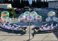 Ballon gonflable reflété coloré suspendu de boule de miroir gonflable réfléchissante