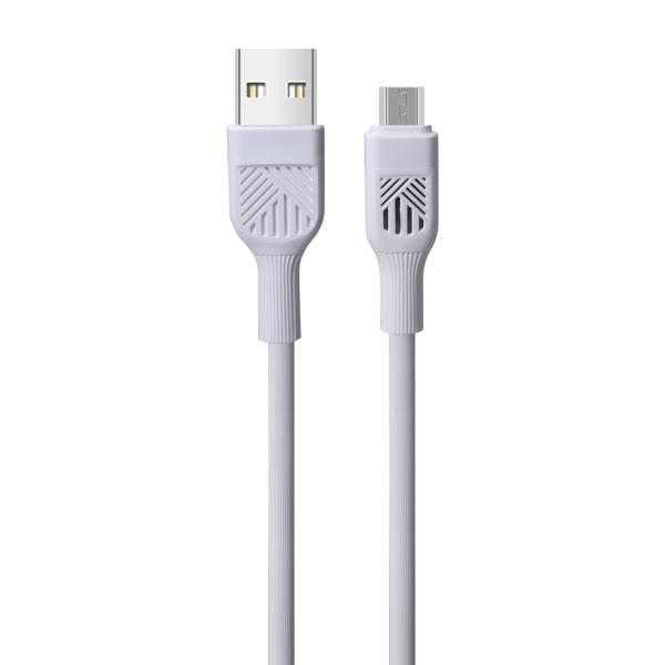 AC 10W Output Durable White Micro USB Cable with Anti Break Design Customizable OEM Support