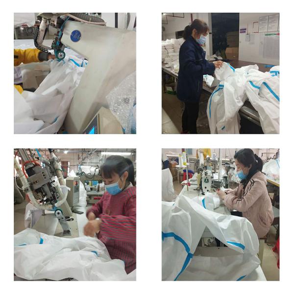 Ковералльс техники безопасности на производстве ткани Нонвовен Ковералльс ПЭ СМС ПП химические защитные