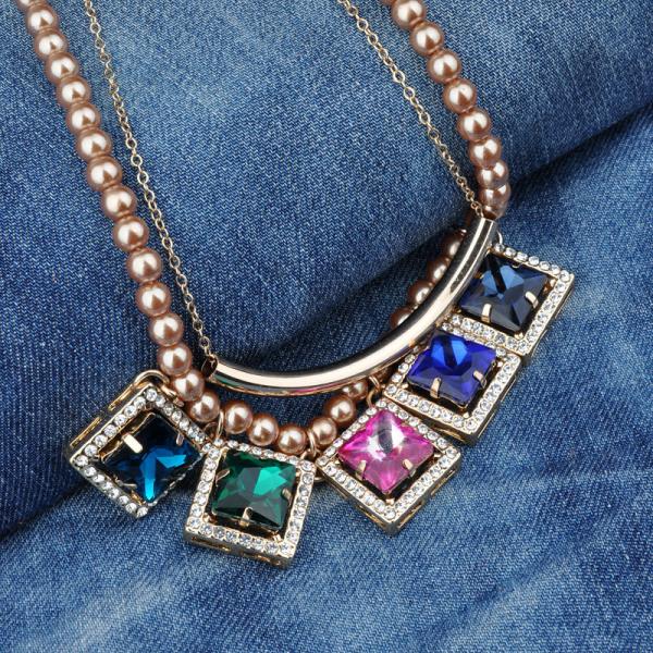 Vintage Hematita Anchor Charm Pendant Necklace